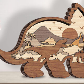 Intra απο ξύλο plywood 3mm-4mm πάχος κομμένου ζώου σε επίπεδο σχεδίασης πακέτου 6 Δίασταση 10x10 cm INTRAFABR-95129994 - Image 4