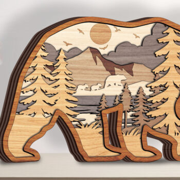 Intra απο ξύλο plywood 3mm-4mm πάχος κομμένου ζώου σε επίπεδο σχεδίασης πακέτου 6 Δίασταση 10x10 cm INTRAFABR-95129994 - Image 5