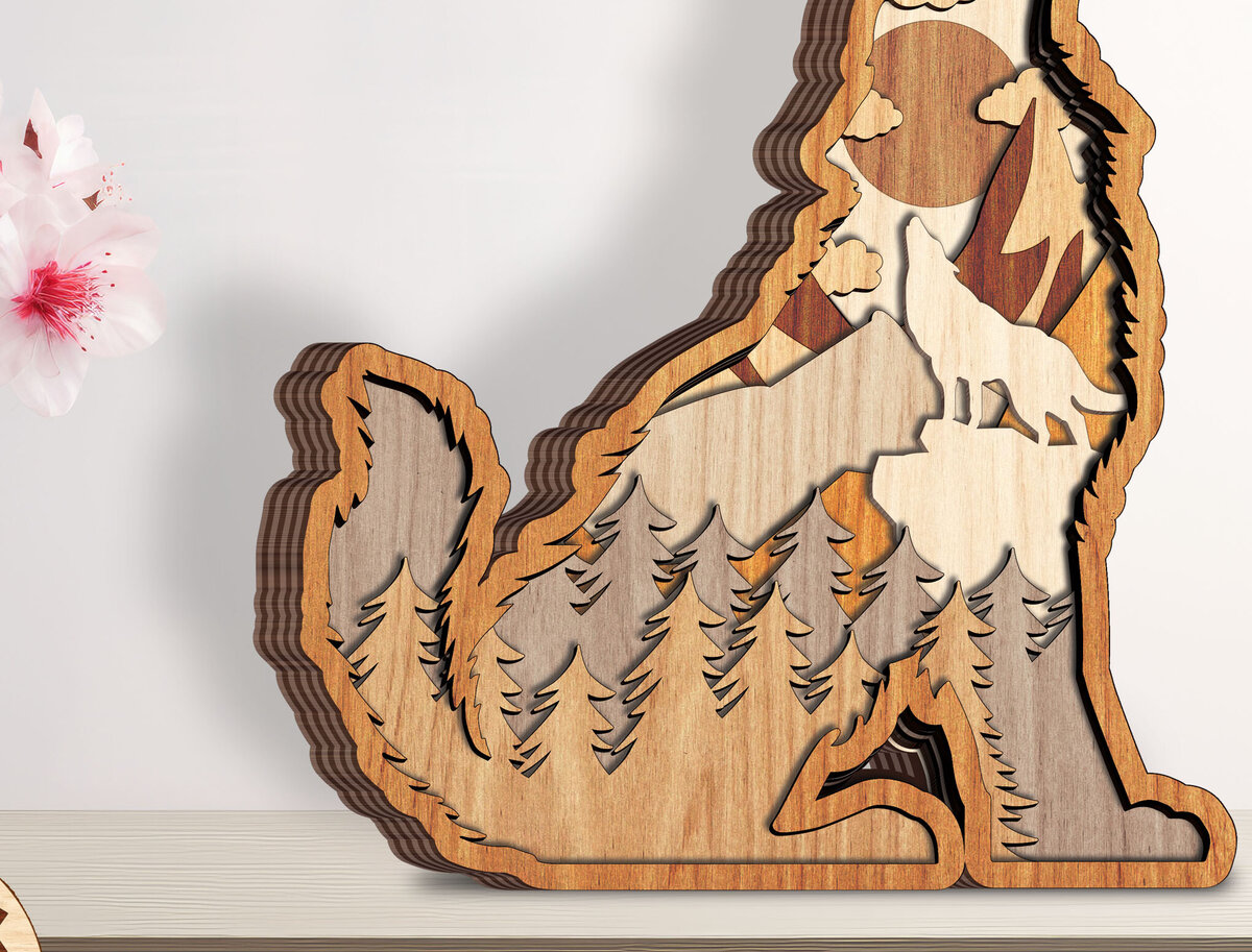 Intra απο ξύλο plywood 3mm-4mm πάχος κομμένου ζώου σε επίπεδο σχεδίασης πακέτου 6 Δίασταση 10x10 cm INTRAFABR-95129994 - Image 7