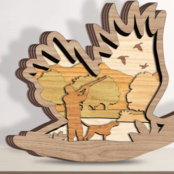 Intra απο ξύλο plywood 3mm-4mm πάχος κομμένων ζώων με στρώσεις πακέτου 6 σχεδίων Δίασταση 10x10 cm INTRAFABR-95130512 - Image 4