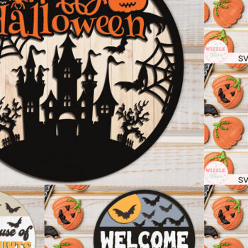 Intra απο ξύλο plywood 3mm-4mm πάχος Halloween Door Hanger Δίασταση 15x15 cm INTRAFABR-103251451 - Image 1