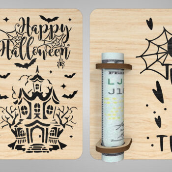 Intra απο ξύλο plywood 3mm-4mm πάχος Halloween Money Holder Δίασταση 15x15 cm INTRAFABR-110169737 - Image 3