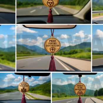 Intra απο ξύλο plywood 3mm-4mm πάχος Κρεμάστρα Αυτοκινήτου Δέσμη - Christian Δίασταση 3x3 cm INTRAFABR-124433591 - Image 1