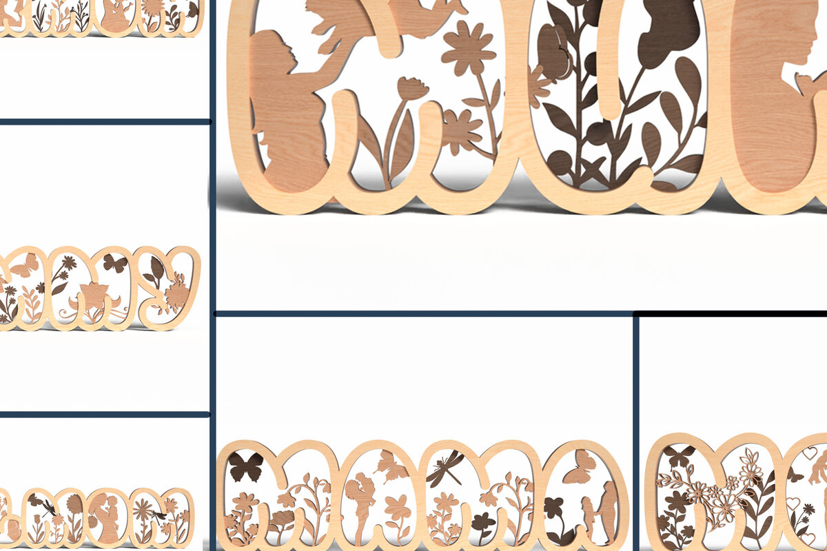 Intra απο ξύλο plywood 3mm-4mm πάχος Mother;'s Day Δίασταση 15x15 cm INTRAFABR-120628699 - Image 1