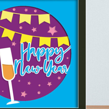 Intra απο ξύλο plywood 3mm-4mm πάχος ΔΕΜΑ | Πρωτοχρονιάτικο Χαρτόκοπο Δίασταση 30x20 cm INTRAFABR-52693858 - Image 2