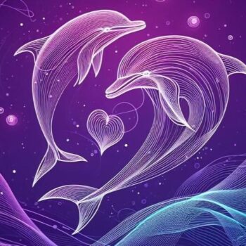 Intra απο ξύλο plywood 3mm-4mm πάχος Δέσμη των δελφινιών αγάπης στη βαθιά θάλασσα Δίασταση 8x8 cm INTRAFABR-98022235 - Image 4