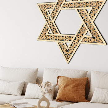 Intra απο ξύλο plywood 3mm-4mm πάχος STARs του DAVID Δίασταση 40x40 cm INTRAFABR-57429860 - Image 5