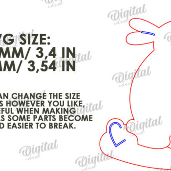 Intra απο ξύλο plywood 3mm-4mm πάχος Bunnies Puzzle . Οικογένεια Ζώων Δίασταση 6x6 cm INTRAFABR-108580495 - Image 2