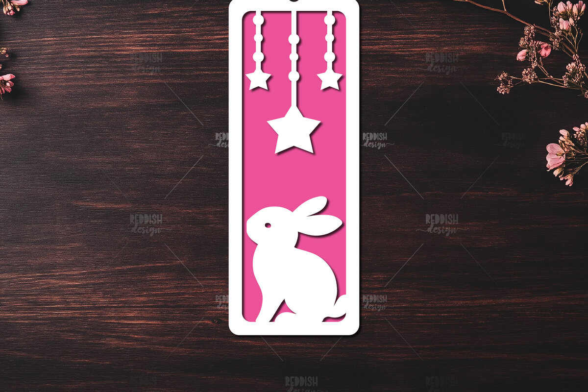 Intra απο ξύλο plywood 3mm-4mm πάχος Bunny Bookmarks Paper Cut Cut  Δίασταση 15x15 cm INTRAFABR-119111840