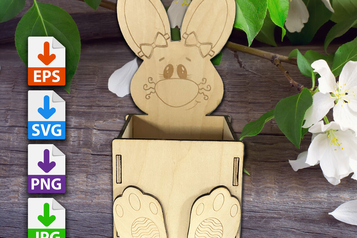 Intra απο ξύλο plywood 3mm-4mm πάχος Bunny Box - Καλάθι 3mm Δίασταση 15x15 cm INTRAFABR-62236516