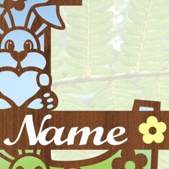 Intra απο ξύλο plywood 3mm-4mm πάχος Κουνελάκι κεφαλαίο μονόγραμμα Γράμμα L Δίασταση 30x20 cm INTRAFABR-72791978 - Image 3