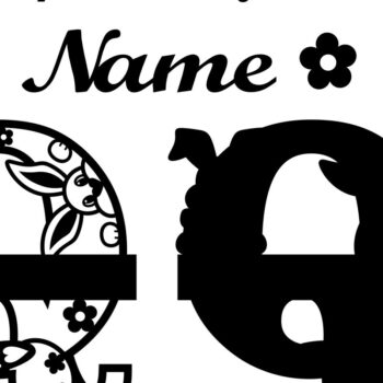 Intra απο ξύλο plywood 3mm-4mm πάχος Κουνελάκι κεφαλαίο μονόγραμμα Γράμμα Q Δίασταση 30x20 cm INTRAFABR-72792070 - Image 2