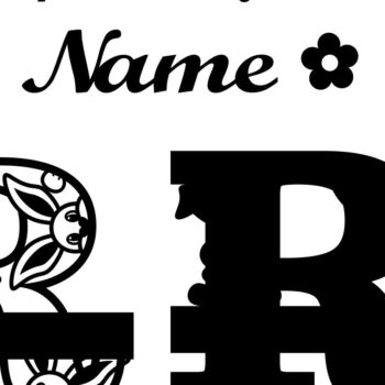 Intra απο ξύλο plywood 3mm-4mm πάχος Μπάνι κεφαλαίο μονόγραμμα Γράμμα R Δίασταση 30x20 cm INTRAFABR-72792092 - Image 2