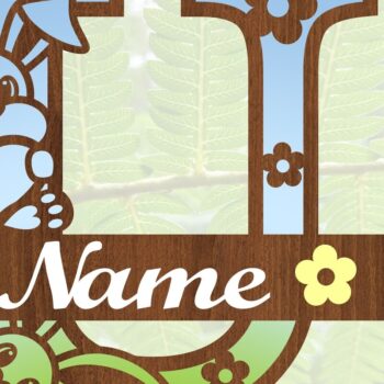 Intra απο ξύλο plywood 3mm-4mm πάχος Λαγουδάκι κεφαλαίο μονόγραμμα Letter U Δίασταση 30x20 cm INTRAFABR-72792151 - Image 3