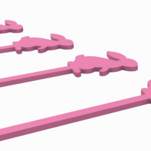 Intra απο ξύλο plywood 3mm-4mm πάχος Bunny Drink Stirrer με  Δίασταση 15x15 cm INTRAFABR-118062733