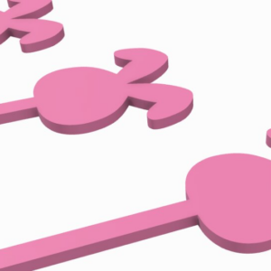 Intra απο ξύλο plywood 3mm-4mm πάχος Bunny Drink Stirrer με  Δίασταση 15x15 cm INTRAFABR-118062685