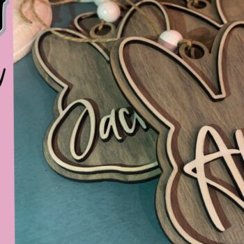 Intra απο ξύλο plywood 3mm-4mm πάχος Μπάνι Πασχαλινό Καλάθι Ετικέτα  Δίασταση 30x20 cm INTRAFABR-54012491 - Image 1