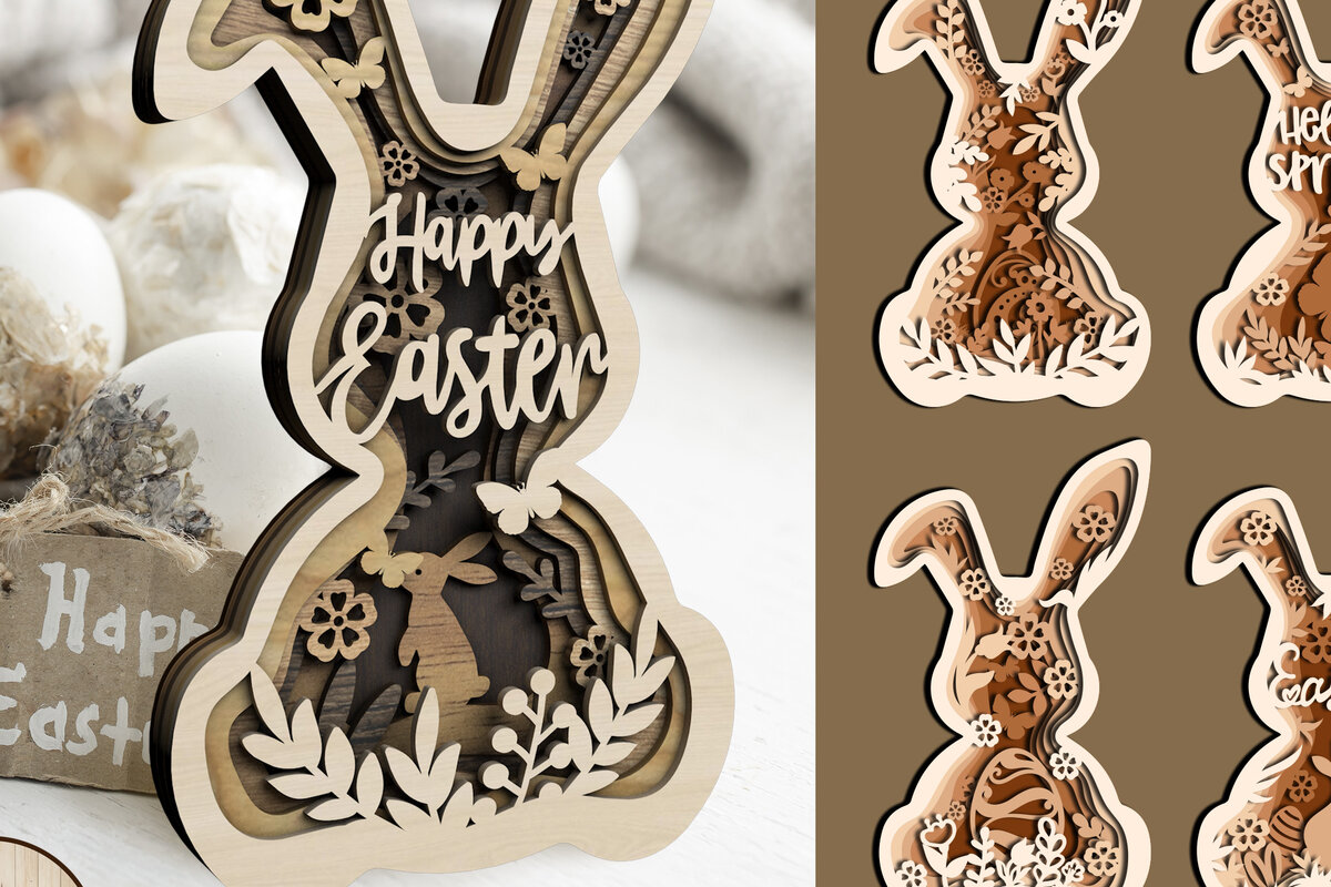 Intra απο ξύλο plywood 3mm-4mm πάχος ΚΟΥΓΕΛΑΚΙ ΠΑΣΧΑΛΙΝΟ ΔΕΜΑ Δίασταση 15x15 cm INTRAFABR-56724967