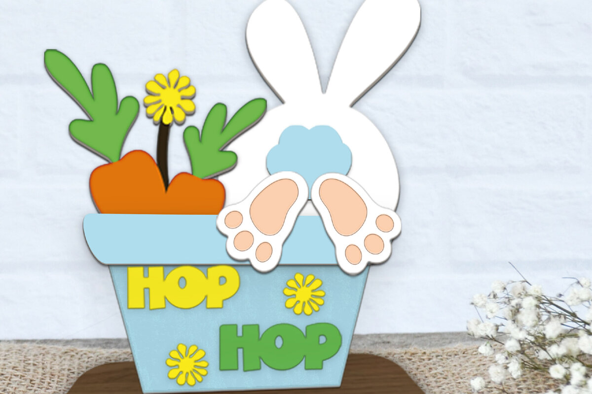 Intra απο ξύλο plywood 3mm-4mm πάχος Πασχαλινή κρεμάστρα λαγουδάκι με λέιζερ. Δίασταση 15x15 cm INTRAFABR-115330068