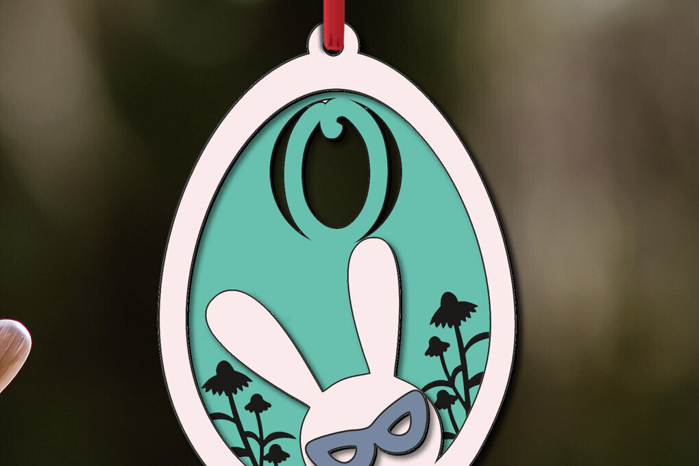 Intra απο ξύλο plywood 3mm-4mm πάχος Λαγουδάκι Πασχαλινό γράμμα O Egg Basket Tag Δίασταση 8x8 cm INTRAFABR-118766318