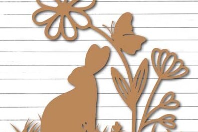 Intra απο ξύλο plywood 3mm-4mm πάχος Κουνελάκι Πασχαλινό Ράφι Sitter Δίασταση 15x15 cm INTRAFABR-114355550