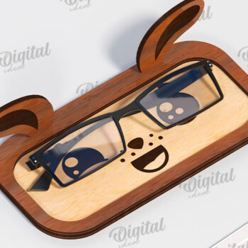 Intra απο ξύλο plywood 3mm-4mm πάχος Βάση γυαλιού Bunny Δίασταση 15x15 cm INTRAFABR-116204127 - Image 1