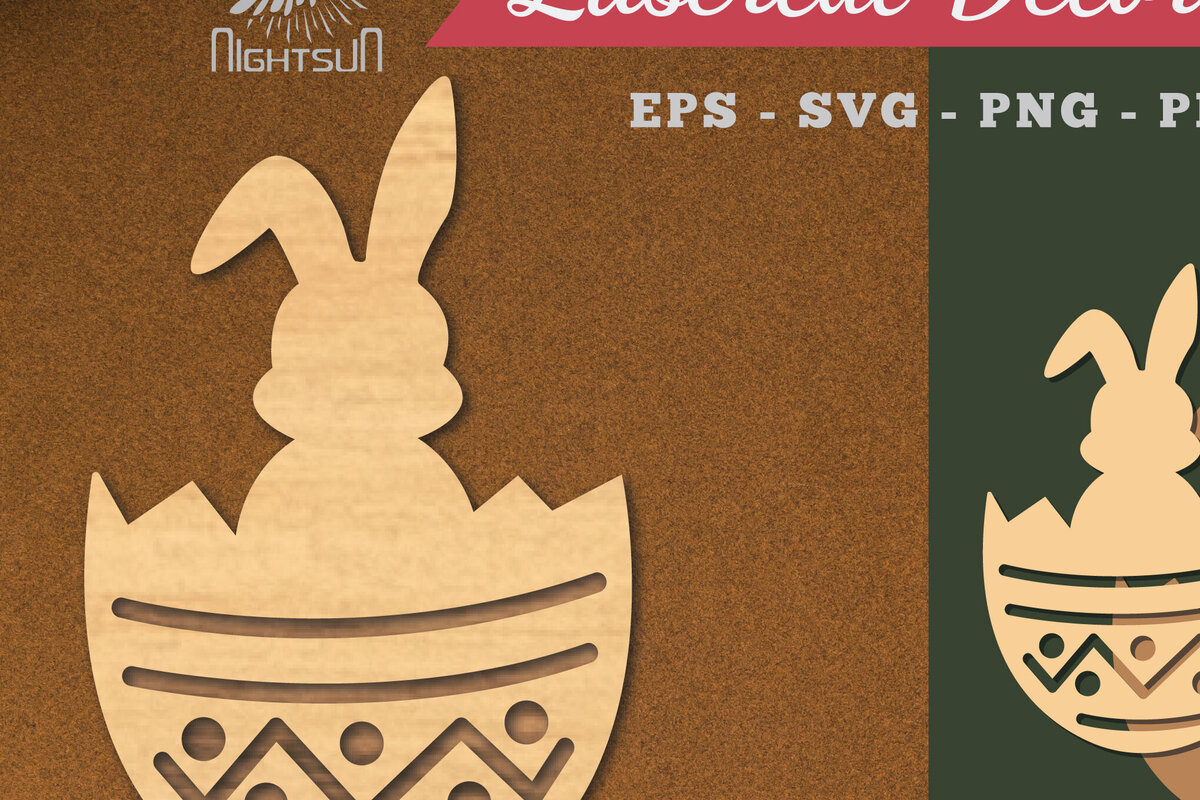 Intra απο ξύλο plywood 3mm-4mm πάχος Διακόσμηση λαγουδάκι με λέιζερ 1 Δίασταση 15x15 cm INTRAFABR-119432118