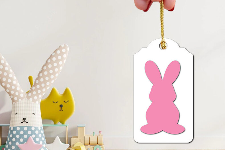 Intra απο ξύλο plywood 3mm-4mm πάχος Μπρελόκ Μπρελόκ Bunny Δίασταση 6x6 cm INTRAFABR-56160431