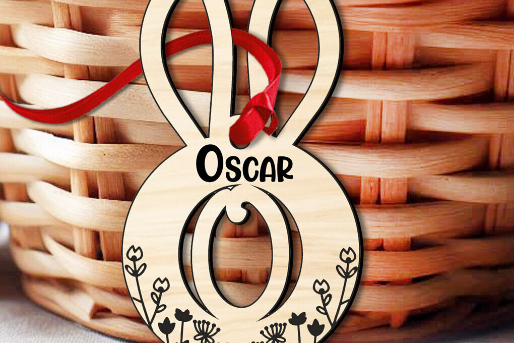 Intra απο ξύλο plywood 3mm-4mm πάχος Μπάνι Λέιζερ Letter O Πασχαλινό καλάθι Ετικέτα Δίασταση 8x8 cm INTRAFABR-118430254