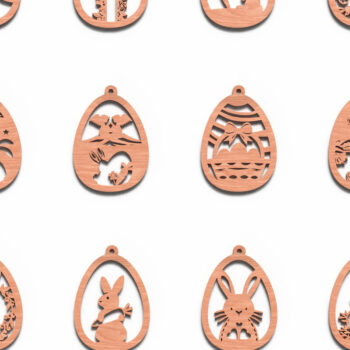 Intra απο ξύλο plywood 3mm-4mm πάχος Διακοσμητικά λαγουδάκι , Πασχαλινή Δίασταση 8x8 cm INTRAFABR-119064698 - Image 1