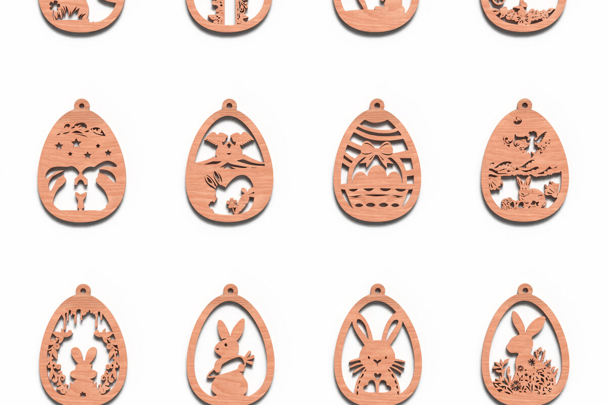 Intra απο ξύλο plywood 3mm-4mm πάχος Διακοσμητικά λαγουδάκι , Πασχαλινή Δίασταση 8x8 cm INTRAFABR-119064698