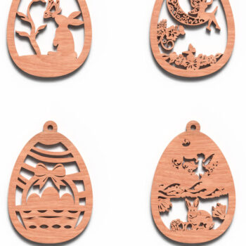 Intra απο ξύλο plywood 3mm-4mm πάχος Διακοσμητικά λαγουδάκι , Πασχαλινή Δίασταση 8x8 cm INTRAFABR-119064698 - Image 3