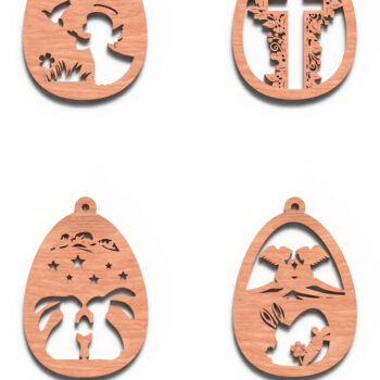 Intra απο ξύλο plywood 3mm-4mm πάχος Διακοσμητικά λαγουδάκι , Πασχαλινή Δίασταση 8x8 cm INTRAFABR-119064698 - Image 4