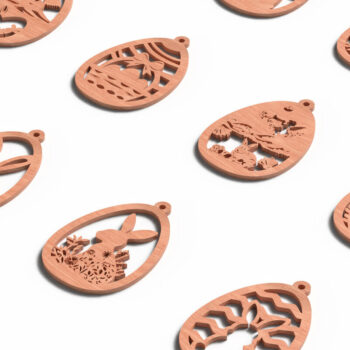 Intra απο ξύλο plywood 3mm-4mm πάχος Διακοσμητικά λαγουδάκι , Πασχαλινή Δίασταση 8x8 cm INTRAFABR-119064698 - Image 6