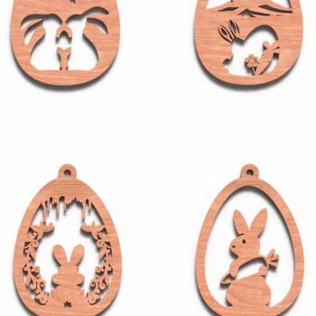 Intra απο ξύλο plywood 3mm-4mm πάχος Διακοσμητικά λαγουδάκι , Πασχαλινή Δίασταση 8x8 cm INTRAFABR-119064698 - Image 7