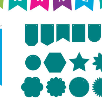 Intra απο ξύλο plywood 3mm-4mm πάχος Bunting Banner , Σημαίες πάρτι γενεθλίων Δίασταση 15x15 cm INTRAFABR-85846728 - Image 1