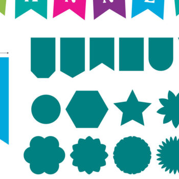 Intra απο ξύλο plywood 3mm-4mm πάχος Bunting Banner , Σημαίες πάρτι γενεθλίων Δίασταση 15x15 cm INTRAFABR-85846728 - Image 2