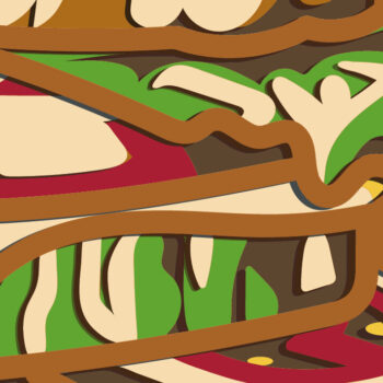 Intra απο ξύλο plywood 3mm-4mm πάχος Burger Multilayer 3D / Burger 3D Δίασταση 30x20 cm INTRAFABR-77275254 - Image 4