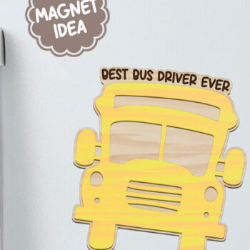 Intra απο ξύλο plywood 3mm-4mm πάχος Bus Driver Magnet για ters Δίασταση 30x20 cm INTRAFABR-106322706 - Image 1