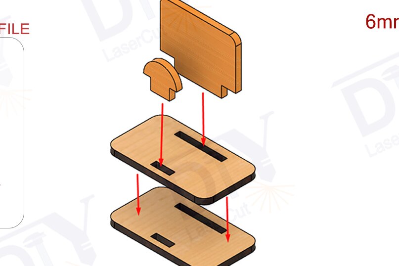 Intra απο ξύλο plywood 3mm-4mm πάχος Κάτοχος επαγγελματικής κάρτας Δίασταση 6x6 cm INTRAFABR-110832183