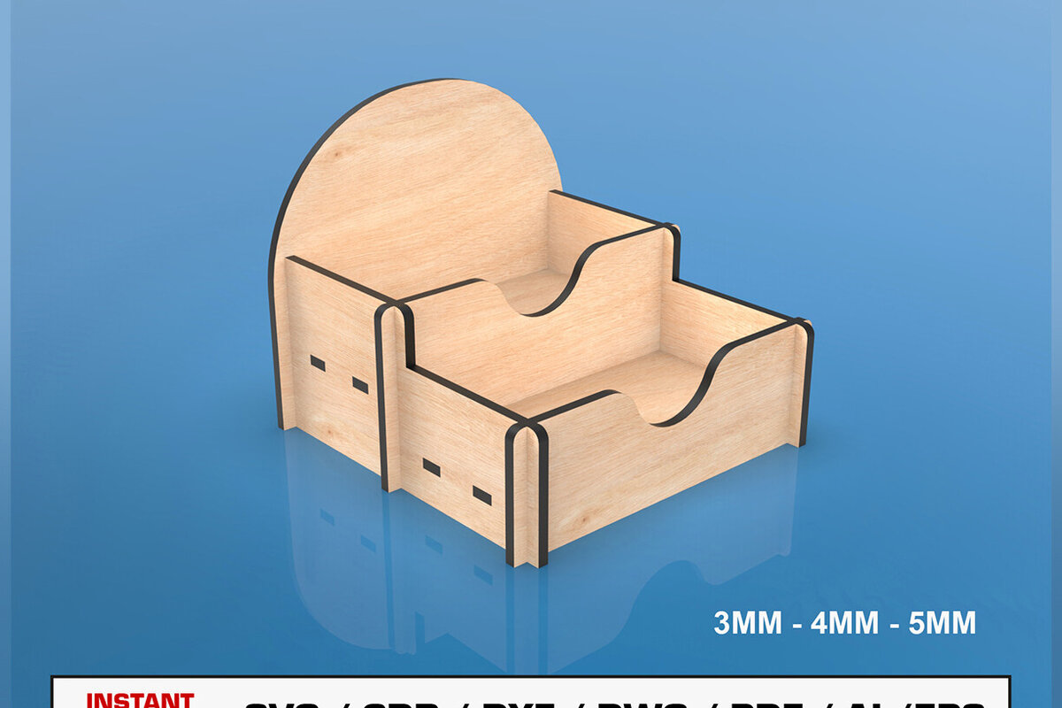 Intra απο ξύλο plywood 3mm-4mm πάχος κοπής με λέιζερ θήκη επαγγελματικής κάρτας Δίασταση 15x15 cm INTRAFABR-108320729 - Image 1