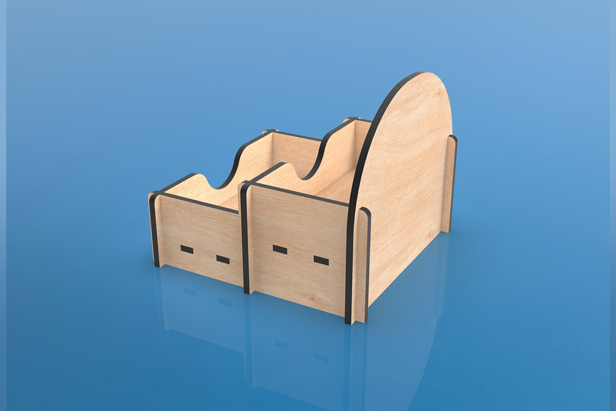 Intra απο ξύλο plywood 3mm-4mm πάχος κοπής με λέιζερ θήκη επαγγελματικής κάρτας Δίασταση 15x15 cm INTRAFABR-108320729 - Image 4