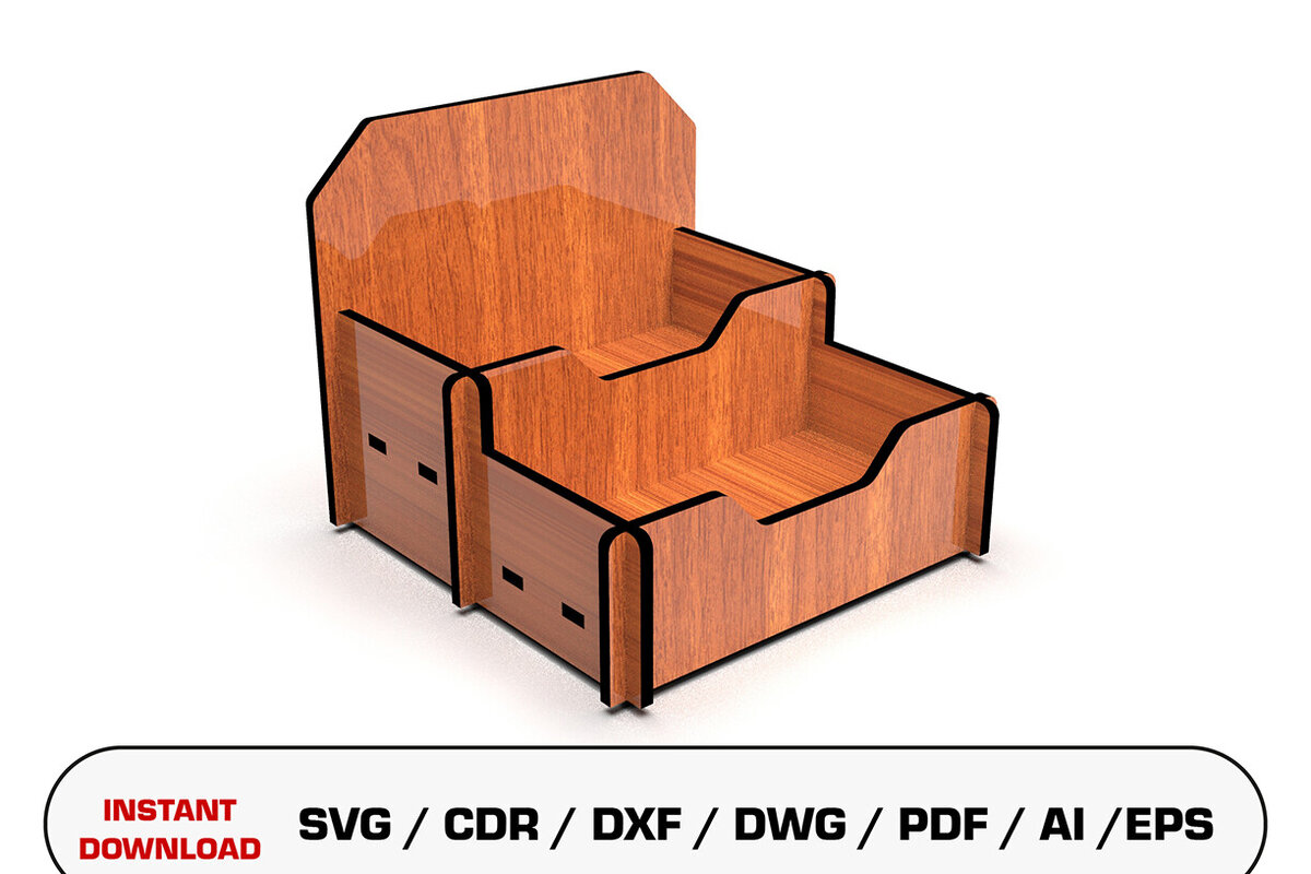 Intra απο ξύλο plywood 3mm-4mm πάχος κοπής με λέιζερ θήκη επαγγελματικής κάρτας Δίασταση 15x15 cm INTRAFABR-108320902 - Image 1