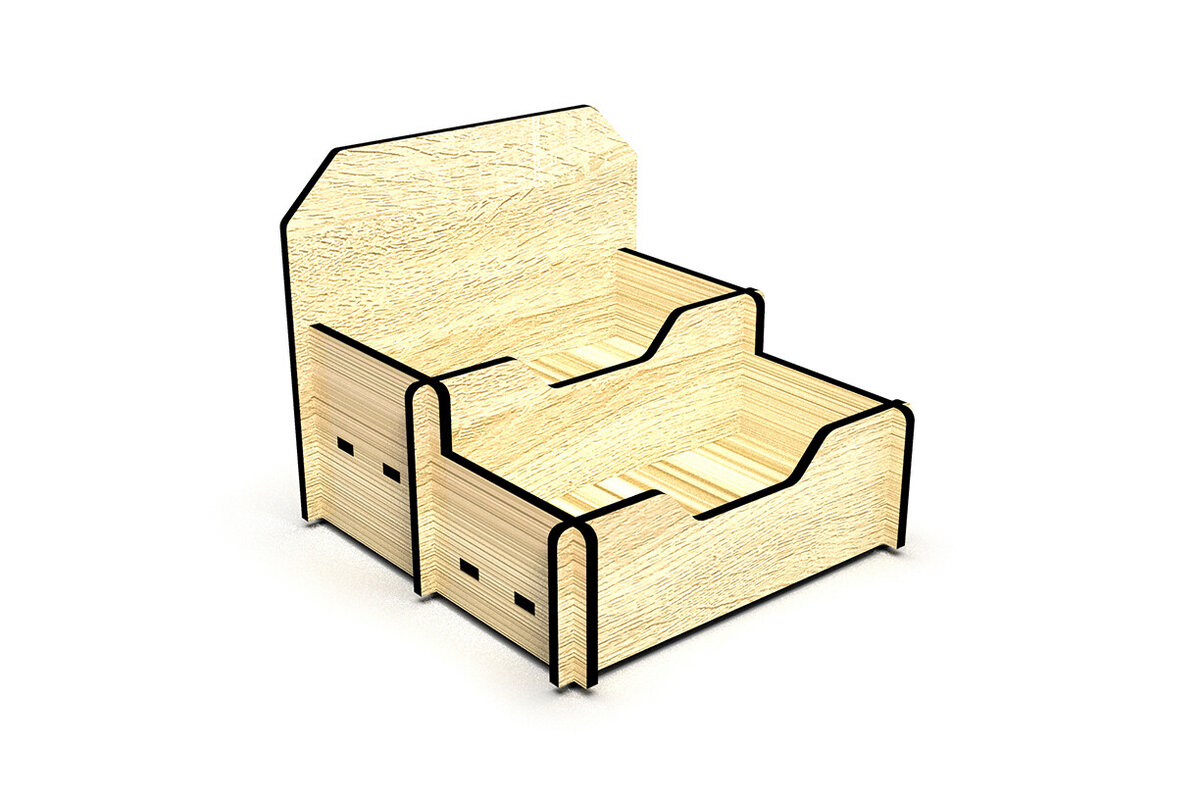 Intra απο ξύλο plywood 3mm-4mm πάχος κοπής με λέιζερ θήκη επαγγελματικής κάρτας Δίασταση 15x15 cm INTRAFABR-108320902 - Image 3