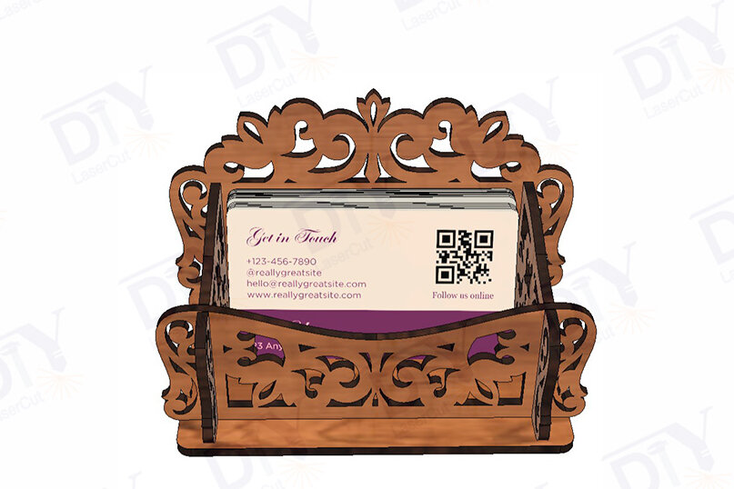 Intra απο ξύλο plywood 3mm-4mm πάχος κοπής με λέιζερ θήκη επαγγελματικής κάρτας Δίασταση 15x15 cm INTRAFABR-118133718 - Image 3