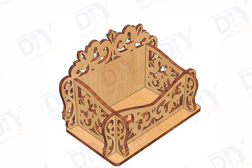 Intra απο ξύλο plywood 3mm-4mm πάχος κοπής με λέιζερ θήκη επαγγελματικής κάρτας Δίασταση 15x15 cm INTRAFABR-118133718 - Image 4