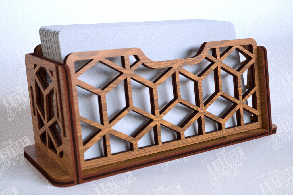 Intra απο ξύλο plywood 3mm-4mm πάχος Κάτοχος επαγγελματικής κάρτας | Αξεσουάρ γραφείου Δίασταση 15x15 cm INTRAFABR-112681533