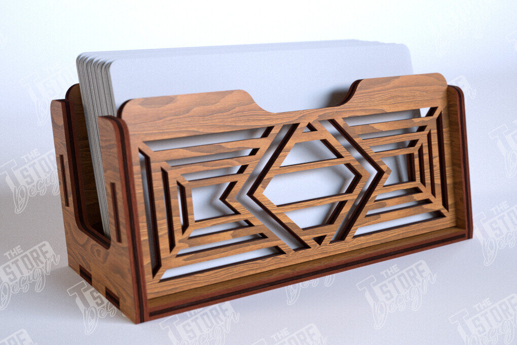 Intra απο ξύλο plywood 3mm-4mm πάχος Κάτοχος επαγγελματικής κάρτας | Αξεσουάρ γραφείου Δίασταση 15x15 cm INTRAFABR-112681318