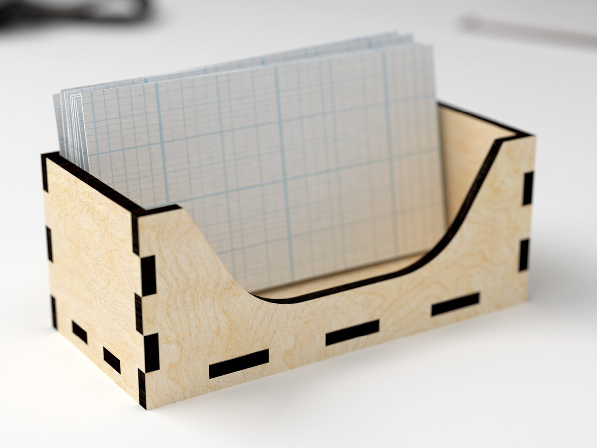 Intra απο ξύλο plywood 3mm-4mm πάχος Κάτοχος επαγγελματικής κάρτας Δίασταση 15x15 cm INTRAFABR-27209716 - Image 1