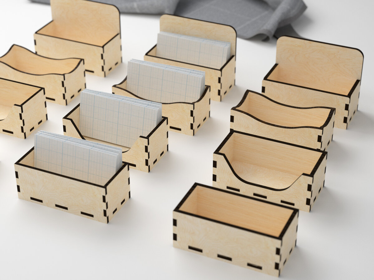 Intra απο ξύλο plywood 3mm-4mm πάχος Κάτοχος επαγγελματικής κάρτας Δίασταση 15x15 cm INTRAFABR-27209716 - Image 2
